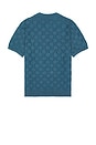 view 2 of 4 Jacquard Johnny Collar Sweater Polo in Copen Blue