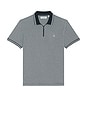 view 1 of 4 Jacquard 1/4 Zip Tipped Polo in Dark Sapphire