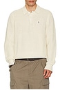 view 4 of 5 Zig Zag Sitch Long Sleeve Polo in Birch
