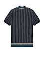 view 2 of 5 Stripe Jacquard Knitted Shirt in Dark Sapphire