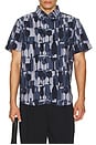 view 4 of 5 Chambray All Over Print Shirt in Dark Sapphire