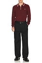 view 3 of 5 Long Sleeve Polo in Cabernet Heather