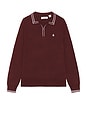 view 4 of 5 Long Sleeve Polo in Cabernet Heather