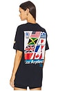 view 1 of 5 Los Angeles 84 Emblem And Flags Tee in Navy