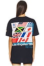view 4 of 5 Los Angeles 84 Emblem And Flags Tee in Navy