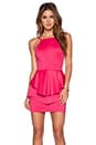 view 1 of 4 Peplum Mini Dress in Pink