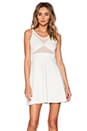 view 1 of 4 Mesh Front Skater Dress in White