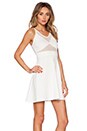 view 2 of 4 Mesh Front Skater Dress in White
