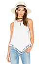 view 1 of 4 Sleeveless Tassel Top in White