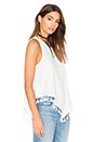 view 2 of 4 Sleeveless Tassel Top in White