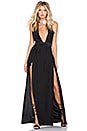 view 1 of 4 MAXIVESTIDO DOUBLE SLIT in Black