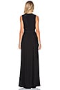 view 3 of 4 MAXIVESTIDO DOUBLE SLIT in Black