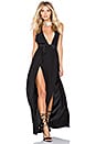 view 4 of 4 MAXIVESTIDO DOUBLE SLIT in Black