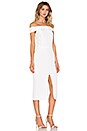 view 2 of 3 ROBE MI-LONGUE OFF THE SHOULDER in White
