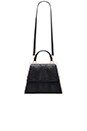 view 5 of 6 Medium Frame Bag in Black Croc