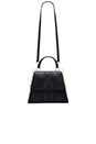view 6 of 6 Medium Frame Bag in Black Croc