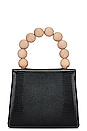view 2 of 5 Caylee Wooden Bead Top Handle Bag in Black