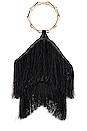view 2 of 4 Teenie Fringed Ring Handle Bag in Black