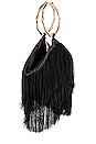 view 3 of 4 Teenie Fringed Ring Handle Bag in Black