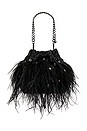 view 2 of 5 Livvy Feather Pouch in Black