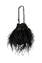 view 3 of 5 Livvy Feather Pouch in Black