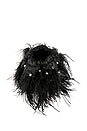 view 4 of 5 Livvy Feather Pouch in Black