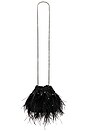 view 5 of 5 Livvy Feather Pouch in Black