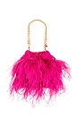 view 2 of 5 Livvy Feather Pouch in Fuchsia