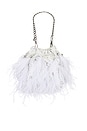view 1 of 5 Livvy Feather Pouch in White