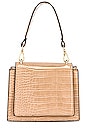 view 1 of 6 Molli Croc Embossed Top Handle Bag in Natural