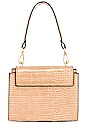 view 3 of 6 Molli Croc Embossed Top Handle Bag in Natural