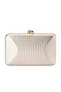 view 1 of 4 Chica Metallic Textured Clutch in Gold