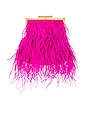 view 2 of 5 Ozzy Feather Embellished Framed Bag in Fuchsia