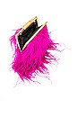 view 4 of 5 Ozzy Feather Embellished Framed Bag in Fuchsia