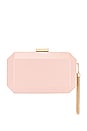 view 1 of 5 Lia Facetted Clutch With Tassel in Blush