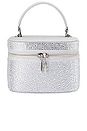 view 1 of 5 Beckie Zip Top Crystal Bag in Silver