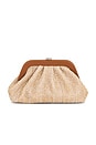 view 2 of 5 CLUTCH TEJIDO ASH in Tan