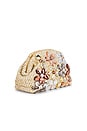 view 3 of 5 Fern Crystal Embellished Clutch in Natural