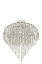 view 1 of 5 Bria Crystal Fringed Bag in Silver
