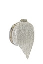 view 3 of 5 Bria Crystal Fringed Bag in Silver