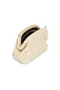 view 5 of 5 Kaia Studded Woven Clutch in Natural