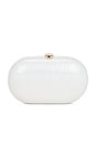view 1 of 5 Izza Oval Clutch in Pearl