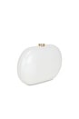 view 3 of 5 Izza Oval Clutch in Pearl