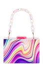 view 1 of 5 Dorothy Swirl Print Box Clutch in Rainbow