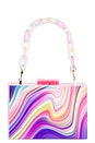 view 2 of 5 Dorothy Swirl Print Box Clutch in Rainbow