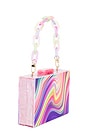 view 3 of 5 Dorothy Swirl Print Box Clutch in Rainbow