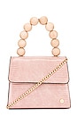 view 1 of 5 Caylee Wooden Bead Top Handle Bag in Pink