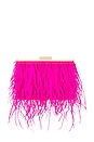 view 1 of 5 Estelle Feather Clutch in Fuchsia