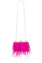 view 5 of 5 Estelle Feather Clutch in Fuchsia