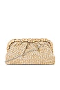view 1 of 5 Amalia Pleated Woven Clutch in Natural